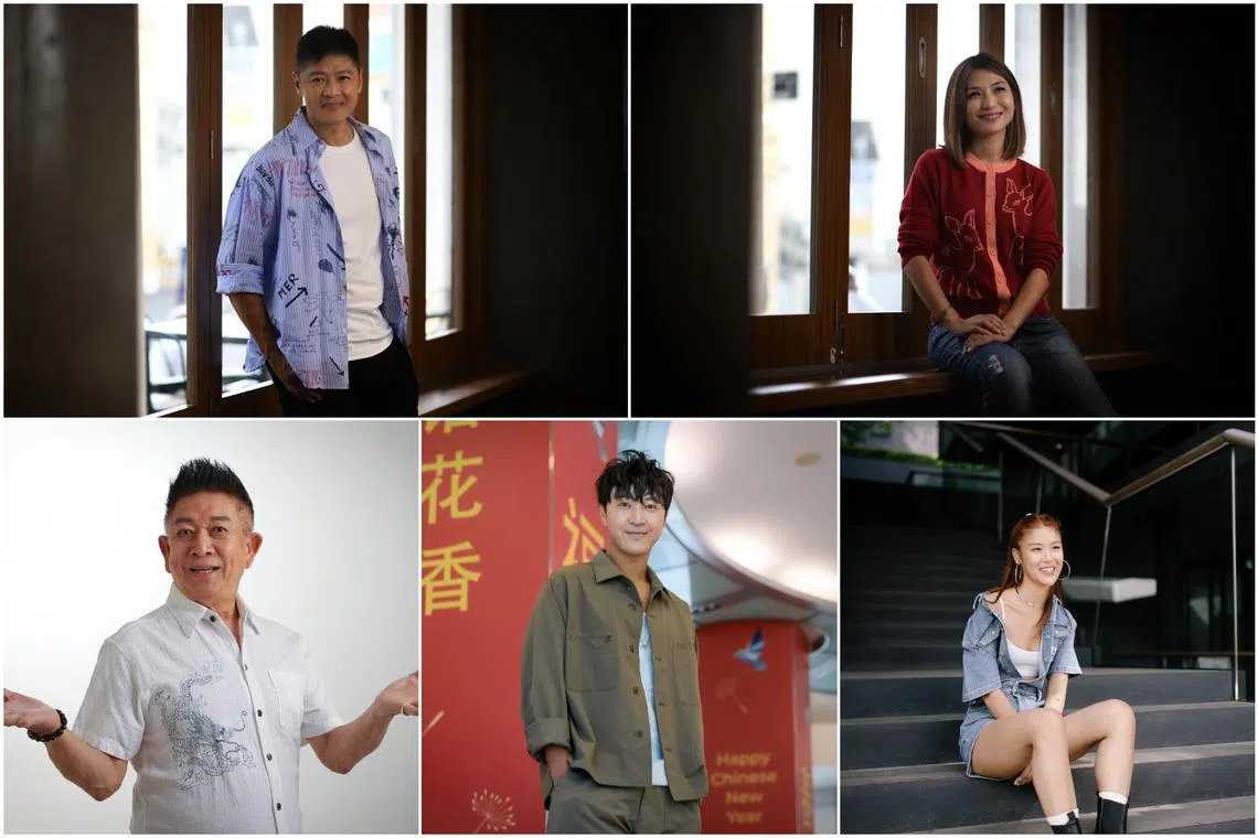 (Clockwise) Actors Li Nanxing, Vivian Lai, Chen Yixin, Jeffrey Xu and Henry Thia are all born in Years of the Dragon.