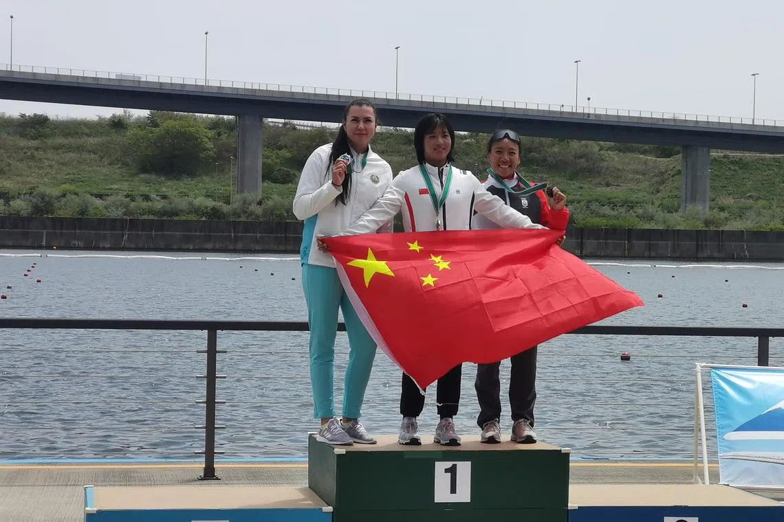 tbcanoe20 -  Singapore's Stephenie Chen finished third (2min 6.129sec) in the women’s K1 500m race at the April 18-21 Asian canoe sprint Olympic qualifiers in Tokyo. China’s Zhang Luxi finished first in 2:02.328 and Uzbekistan’s Ekaterina Shubina was second in 2:04.043.

Credit: COURTESY OF SINGAPORE CANOE FEDERATION