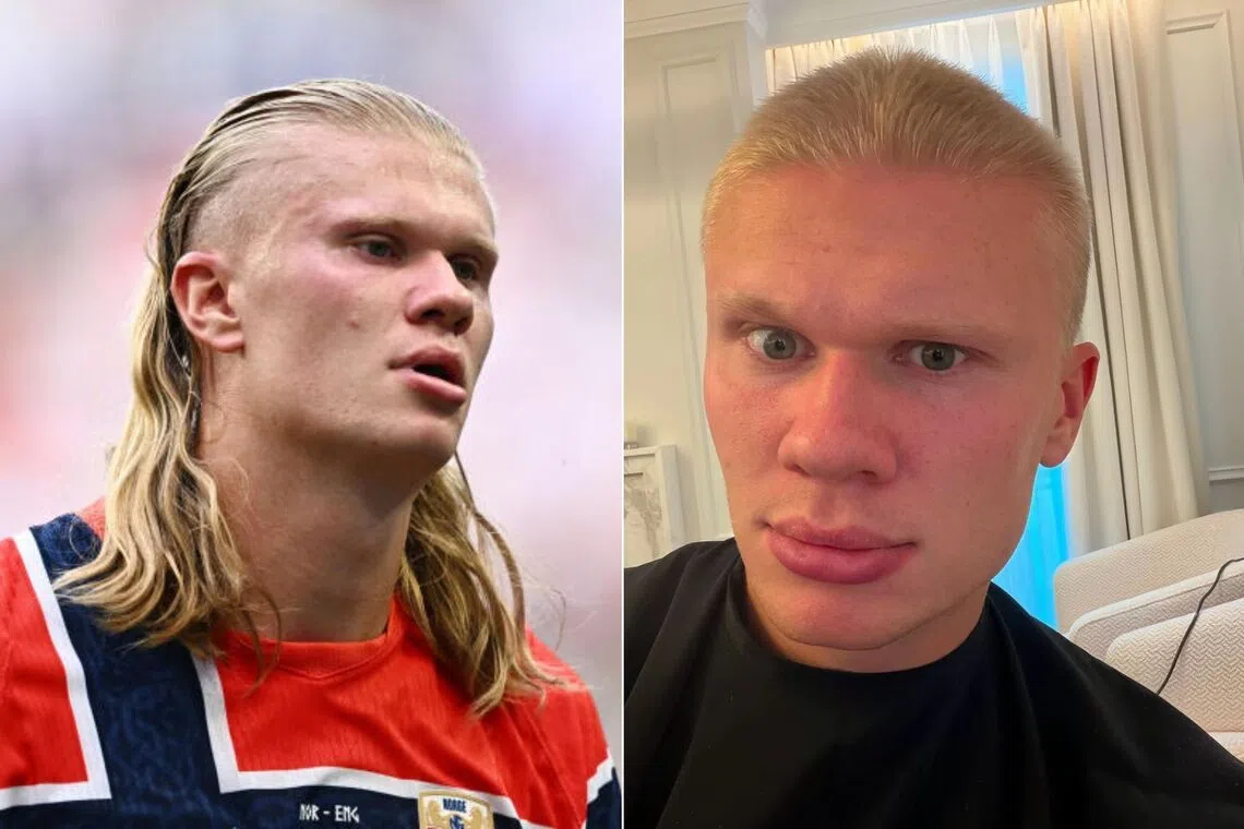 Manchester City striker Erling Haaland’s signature blond mane had helped him attain meme status online.