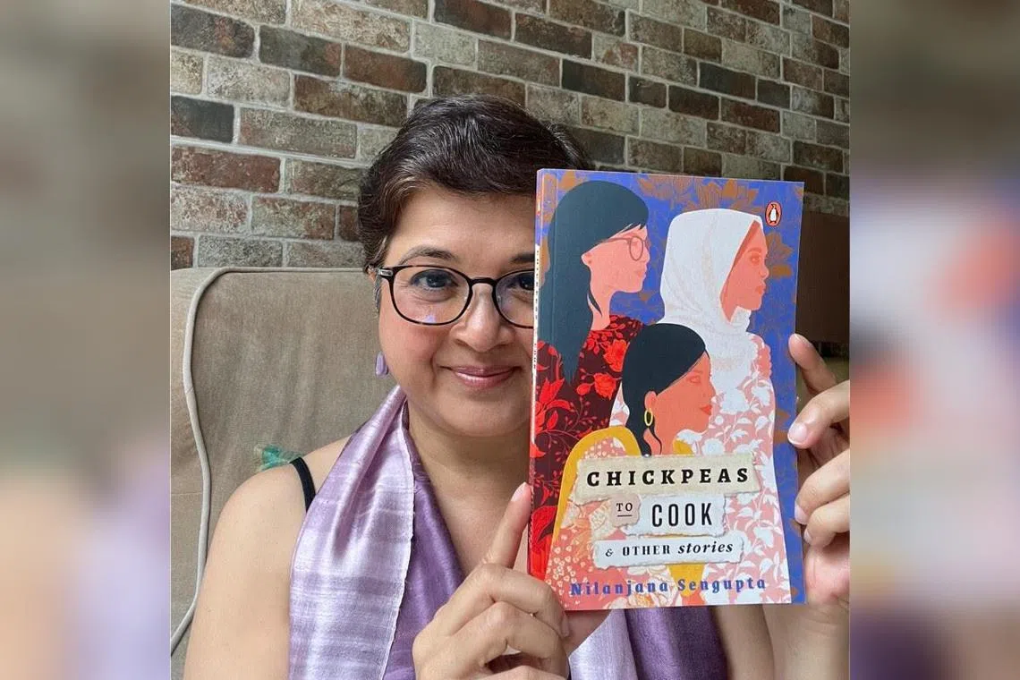 Author Nilanjana Sengupta with her new book, Chickpeas To Cook & Other Stories. 