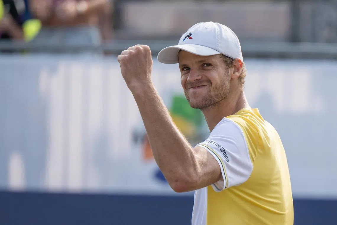 German Hanfmann beat defending champion and world number five Stefanos Tsitsipas on Wednesday.