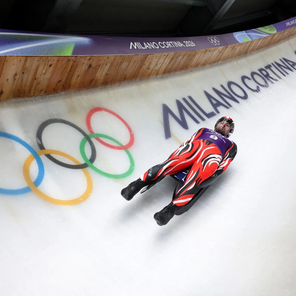 Milano Cortina 2026 Olympics - Luge - Men's Singles Training - Cortina Sliding Centre, Cortina d'Ampezzo, Italy - February 04, 2026. Nico Gleirscher of Austria in action during training REUTERS/Athit Perawongmetha