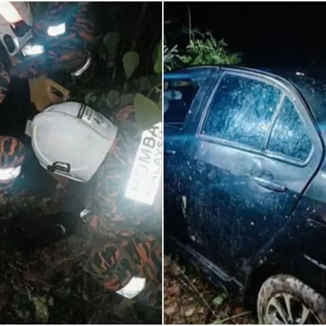 The 31-year-old victim was trapped inside the car and extricated by the firemen.