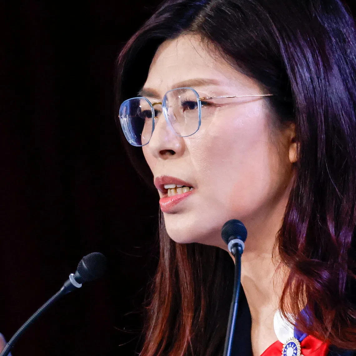Ms Cheng Li-wun, the new chairwoman of Taiwan's largest opposition party, the Kuomintang has been given many monikers online, including the "reunification goddess".