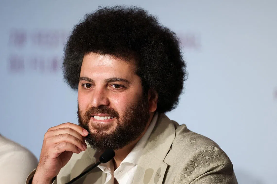 FILE PHOTO: Director Saeed Roustayi attends a press conference for the film \"Woman and Child\" (Zan o bacheh) in competition at the 78th Cannes Film Festival in Cannes, France, May 23, 2025. REUTERS/Sarah Meyssonnier/File Photo