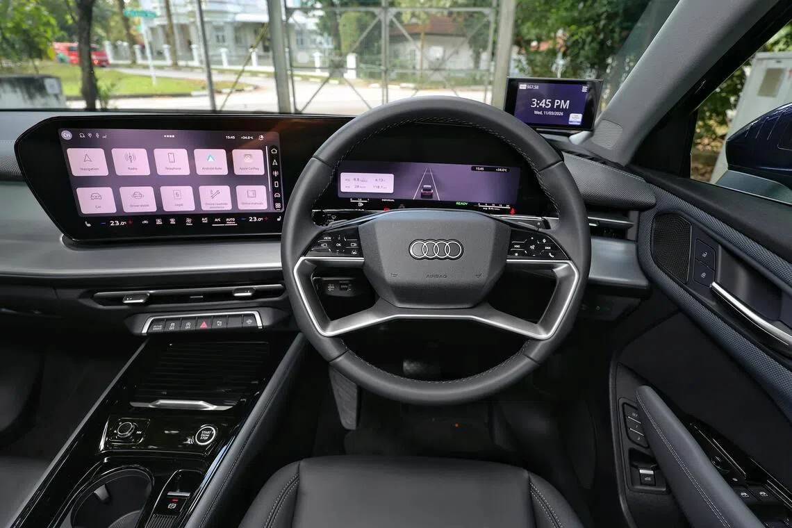 Audi reinvents the way one operates the gear lever, signal stalk and wipers.
