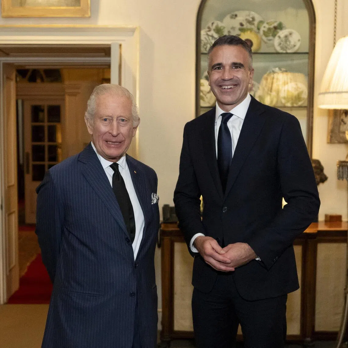 The Premier of South Australia, Mr Peter Malinauskas (right), seen here with King Charles in September, initiated the clampdown in Australia in 2024.  