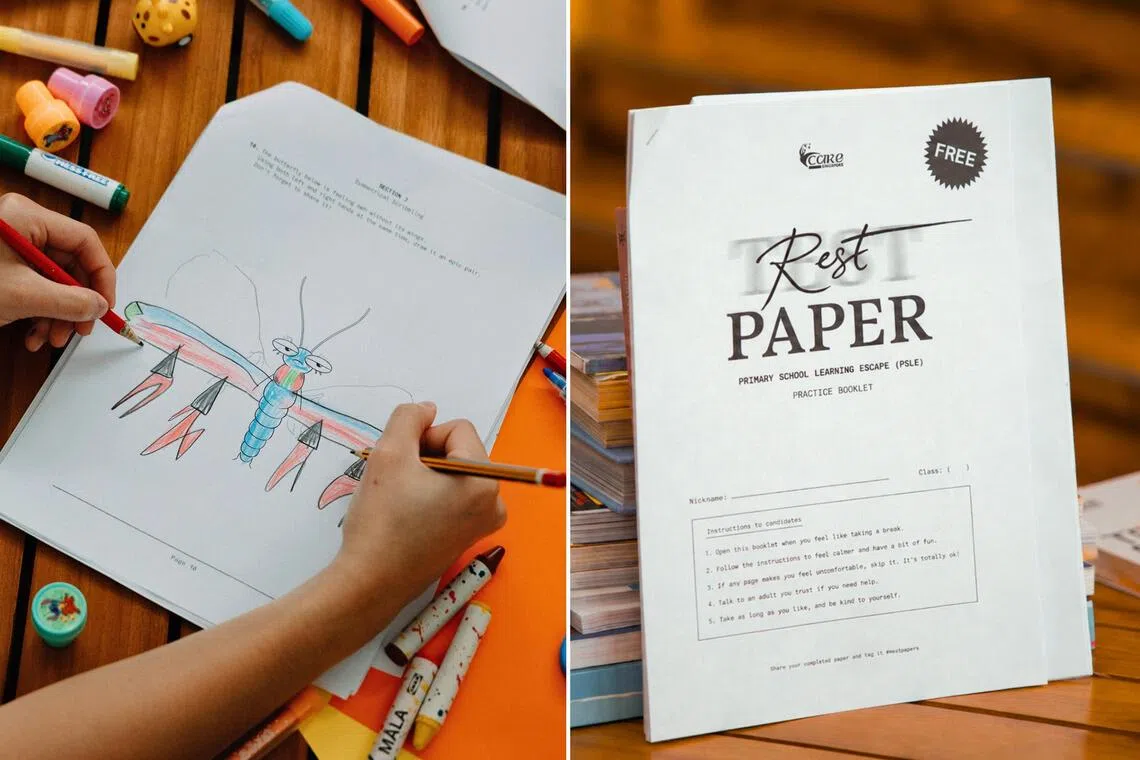 Instead of exam questions, Rest Papers has activities to help Primary 6 pupils pause and recharge amid their revision.