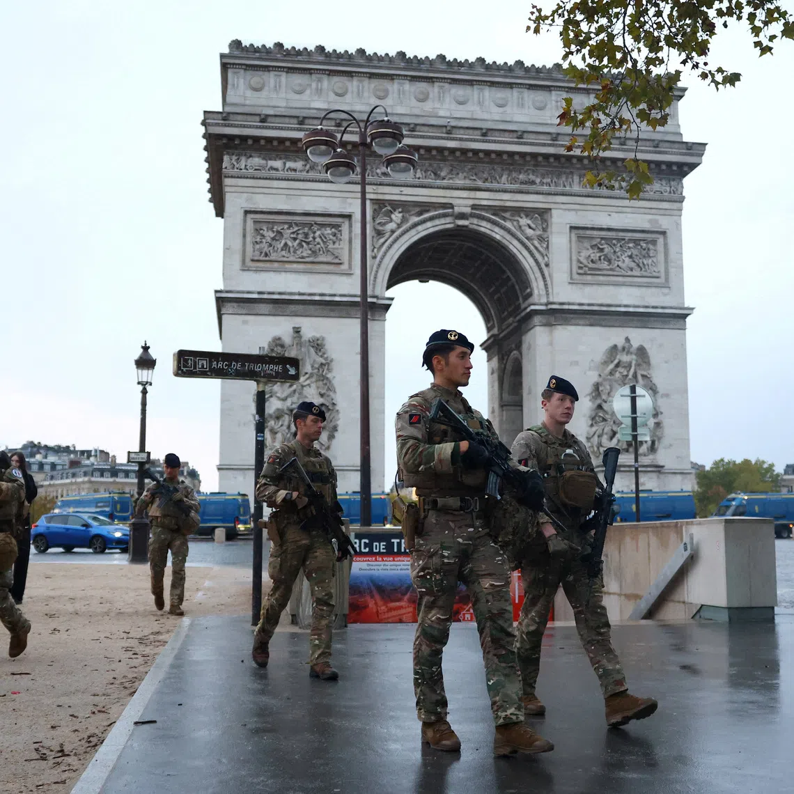 Much of central Paris took on the appearance of a city under lockdown, with shops, museums shut.
