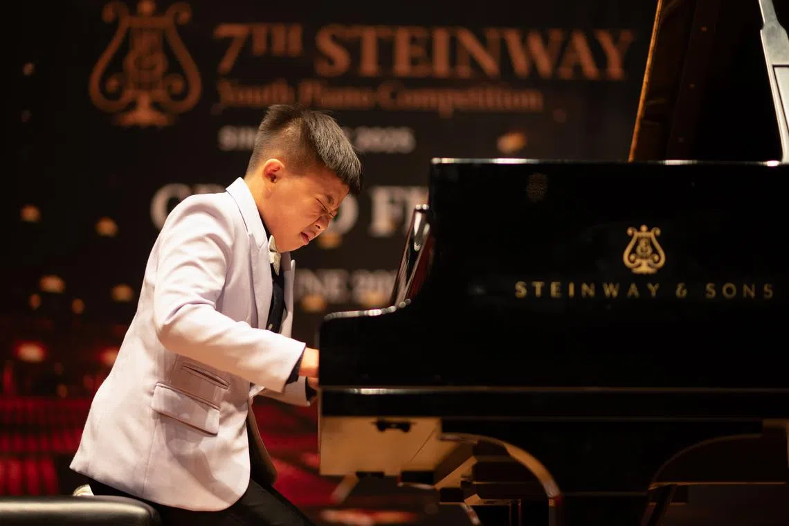 The Grand Prize winner of the 7th Steinway Youth Piano Competition, Newman Tong Kai Han.  
