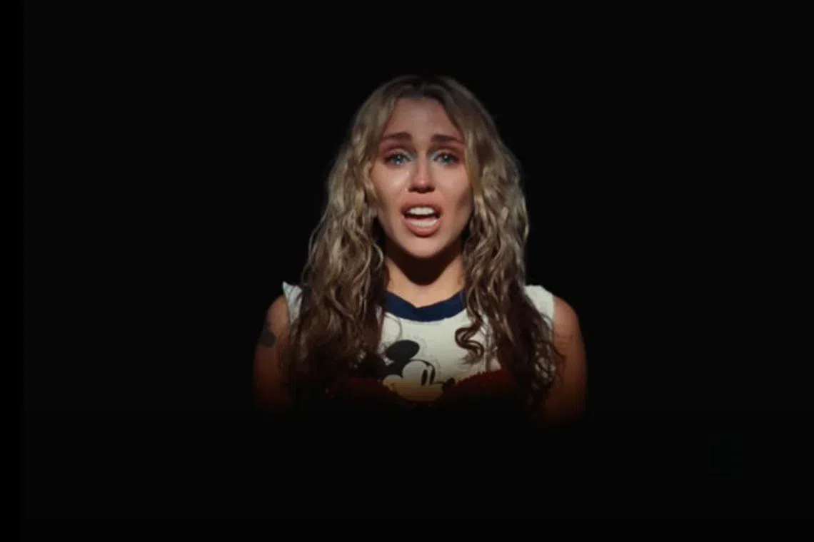 American singer Miley Cyrus sheds tears in the music video for her new single Used To Be Young.