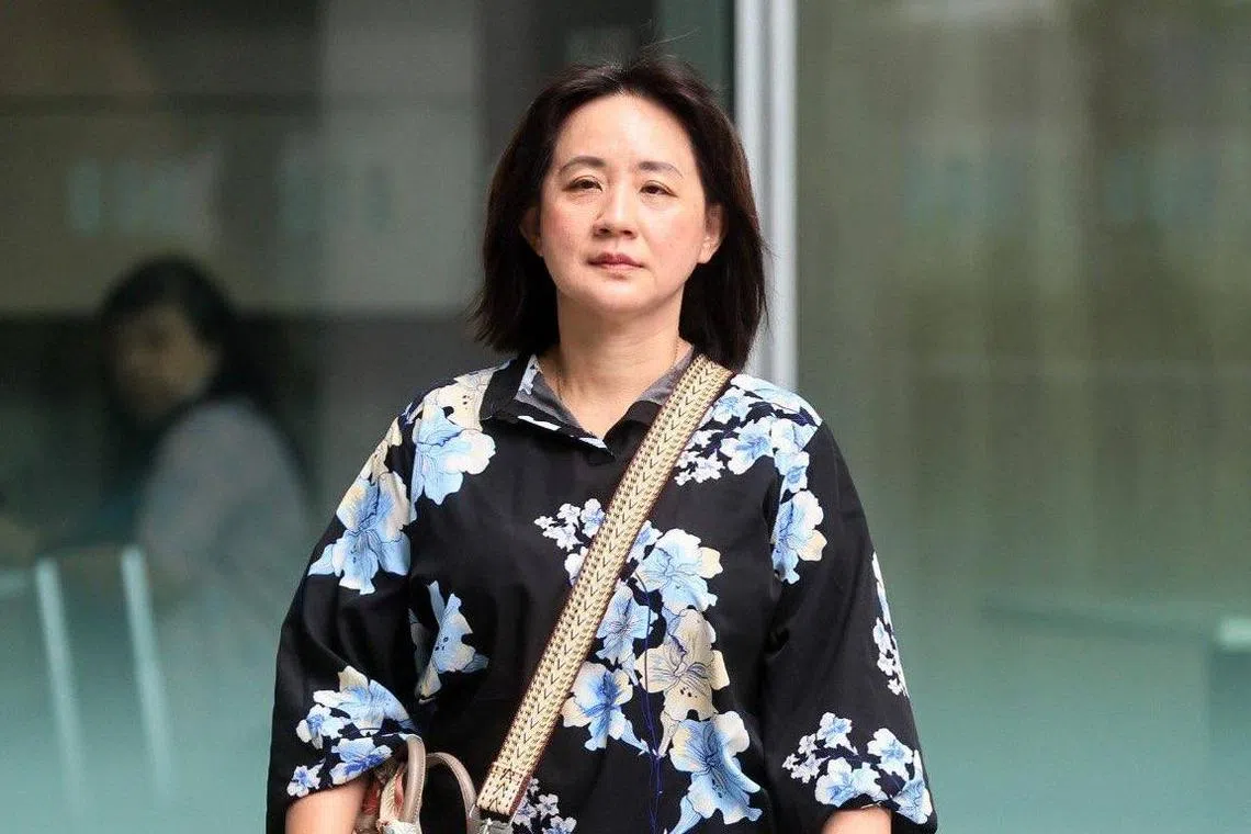 Iris Koh arriving at State Courts on Feb 21, 2025.