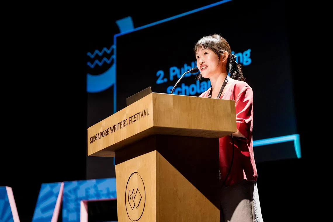 China-born American writer R.F. Kuang’s lecture Beyond The Ivory Tower at the Singapore Writers Festival 2025. 