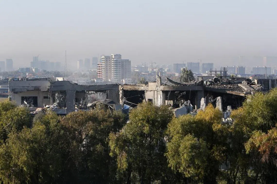 A view of a damaged building following missile attacks, in Erbil, Iraq, January 16, 2024. REUTERS/Azad Lashkari