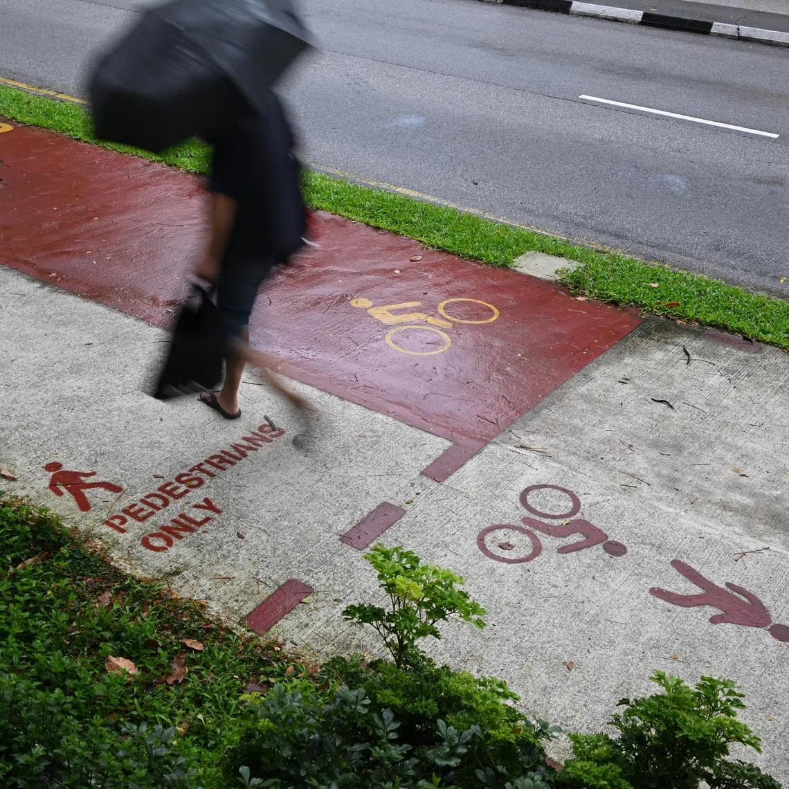 Apart from pedestrians, users of personal mobility aids – such as mobility scooters and electric wheelchairs – are allowed on pedestrian-only paths.