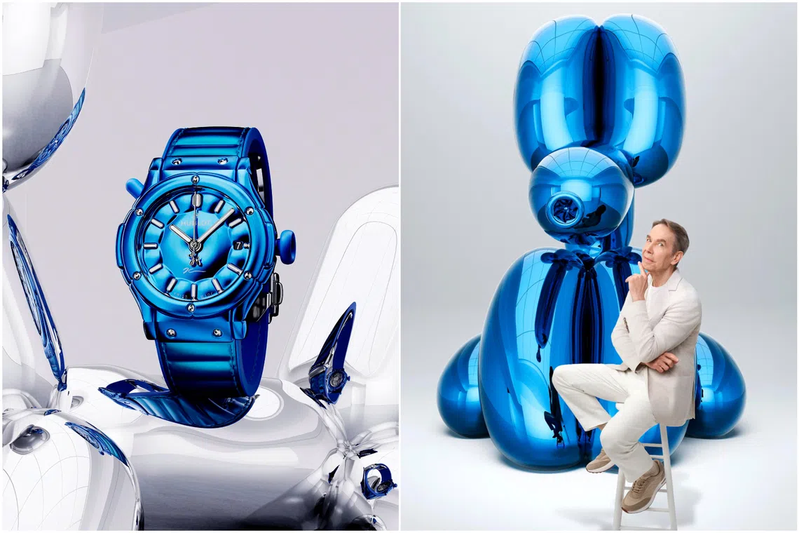 Artist Jeff Koons lets Balloon Dog off the leash and onto a Hublot