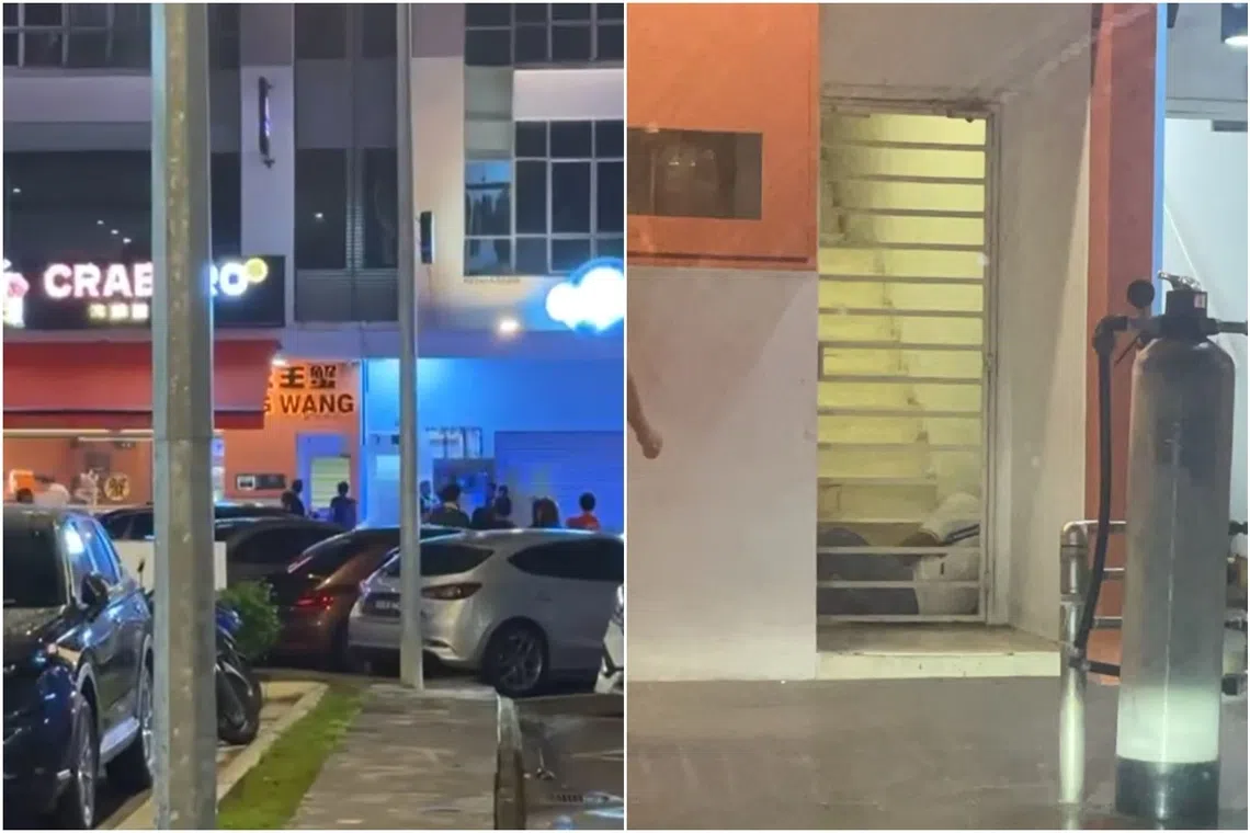 The street in Johor Bahru's Mount Austin where the bodies were found is filled with eateries and entertainment outlets.