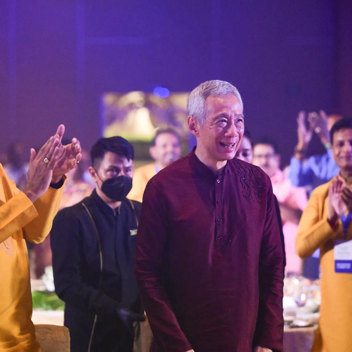Senior Minister Lee Hsien Loong at a dinner hosted by the Singapore Indian Development Association and 14 other Indian community organisations on Jan 11. 