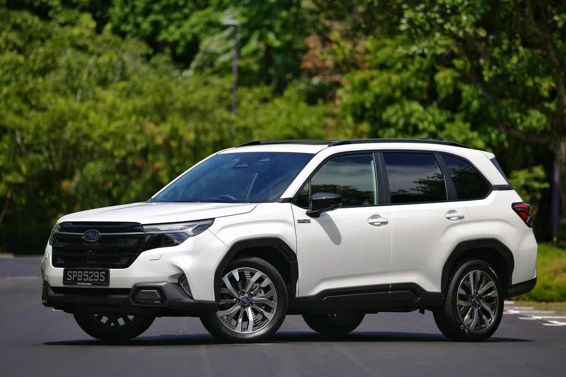 Outdoor shoot of the Subaru Forester e-Boxer on Sept 23, 2025.