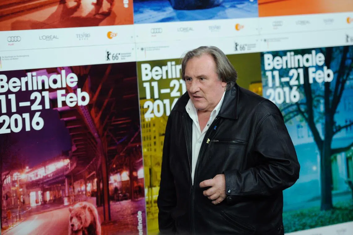 FILE PHOTO: Actor Gerard Depardieu arrives for a news conference to promote the movie 'Saint Amour' at the 66th Berlinale International Film Festival in Berlin, Germany February 19, 2016.     REUTERS/Stefanie Loos