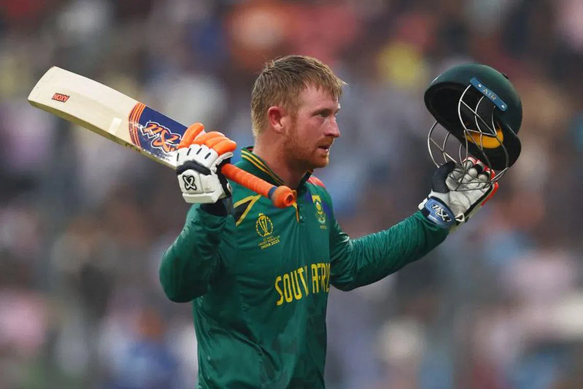 Cricket - ICC Cricket World Cup 2023 - England v South Africa - Wankhede Stadium, Mumbai, India - October 21, 2023 South Africa's Heinrich Klaasen walks after losing his wicket REUTERS/Andrew Boyers/ File photo