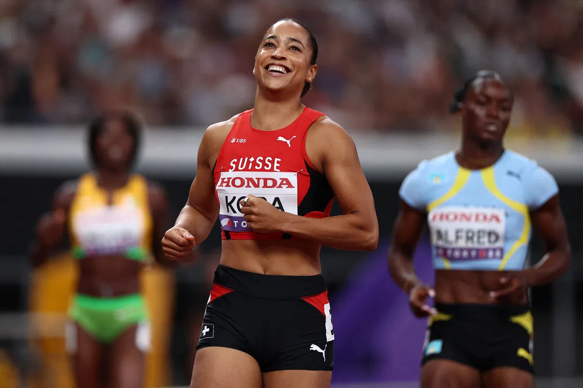 World Athletics Championships Tokyo 2025 - Women's 100m Round 1 - Japan National Stadium, Tokyo, Japan - September 13, 2025 Switzerland's Salome Kora in action during the women's 100m heats REUTERS/Eloisa Lopez