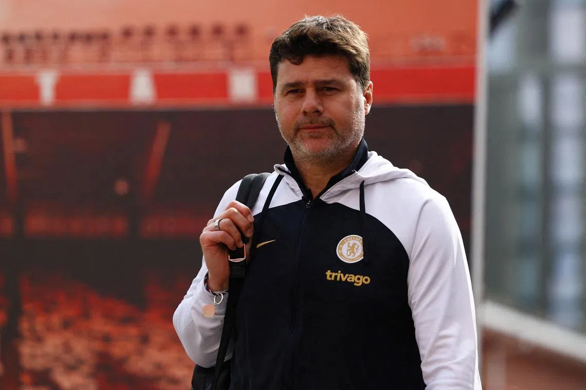 FILE PHOTO: Soccer Football - Premier League - Nottingham Forest v Chelsea - The City Ground, Nottingham, Britain - May 11, 2024 Chelsea manager Mauricio Pochettino arrives at the stadium before the match REUTERS/Molly Darlington/File Photo