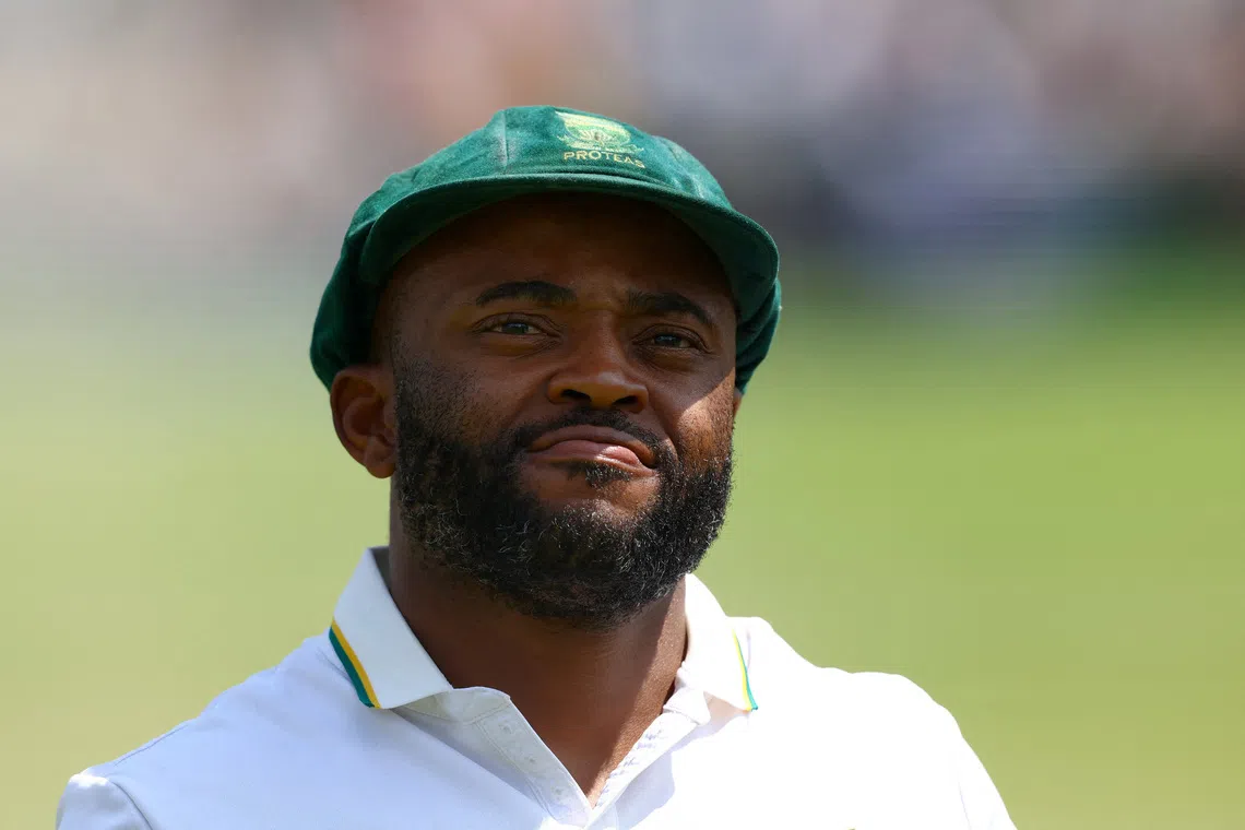 FILE PHOTO: Cricket - 2025 ICC World Test Championship Final - South Africa v Australia - Lord's Cricket Ground, London, Britain - June 14, 2025 South Africa's Temba Bavuma after the match Action Images via Reuters/Andrew Boyers/File Photo