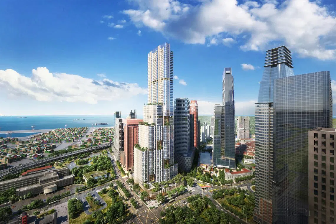 An artist's impression of 8 Shenton Way. The redevelopment will be the largest real estate green loan in Asia to date.