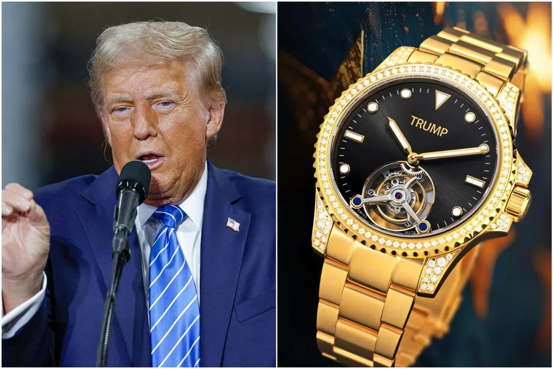 The Trump Victory Tourbillon features a partly skeletonised dial and Donald Trump’s engraved signature.