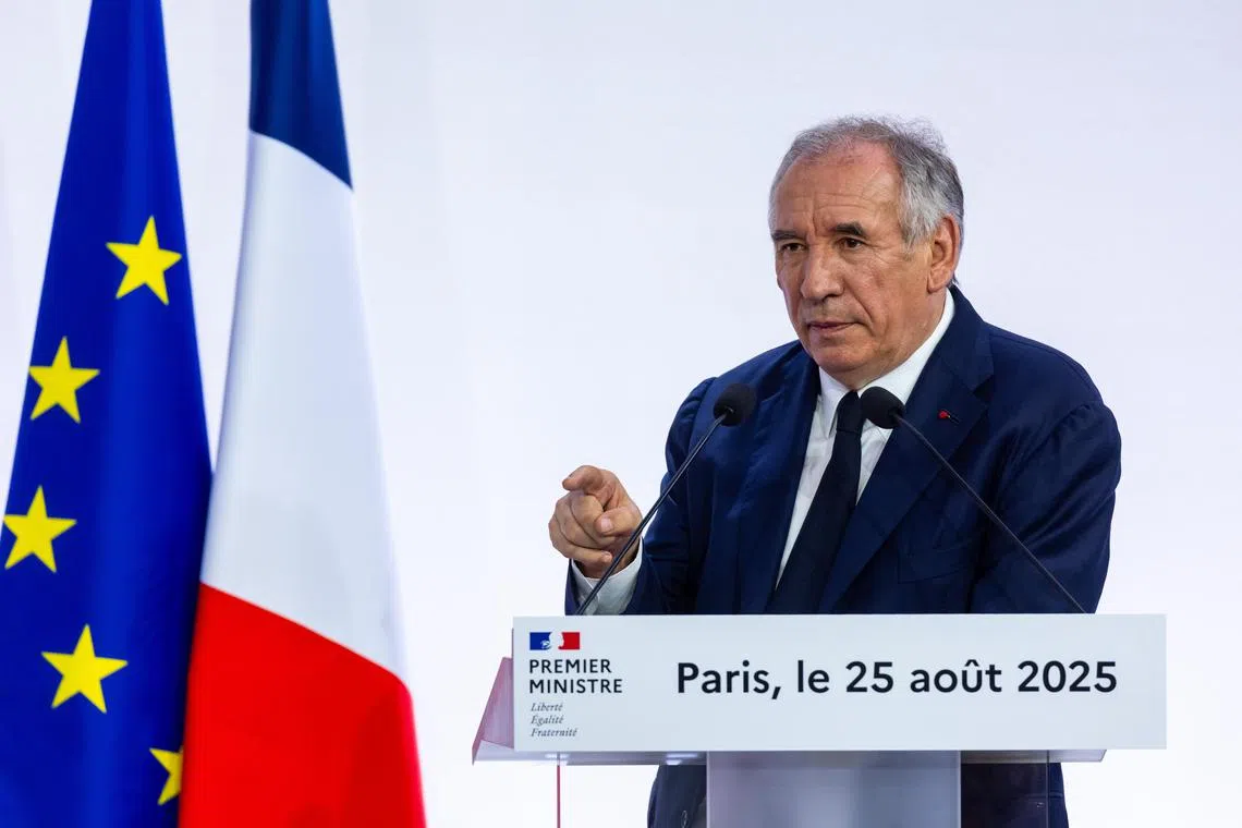 Mr Bayrou does not have a majority in Parliament’s Lower House, and the upcoming vote underscores the fragility of his position.