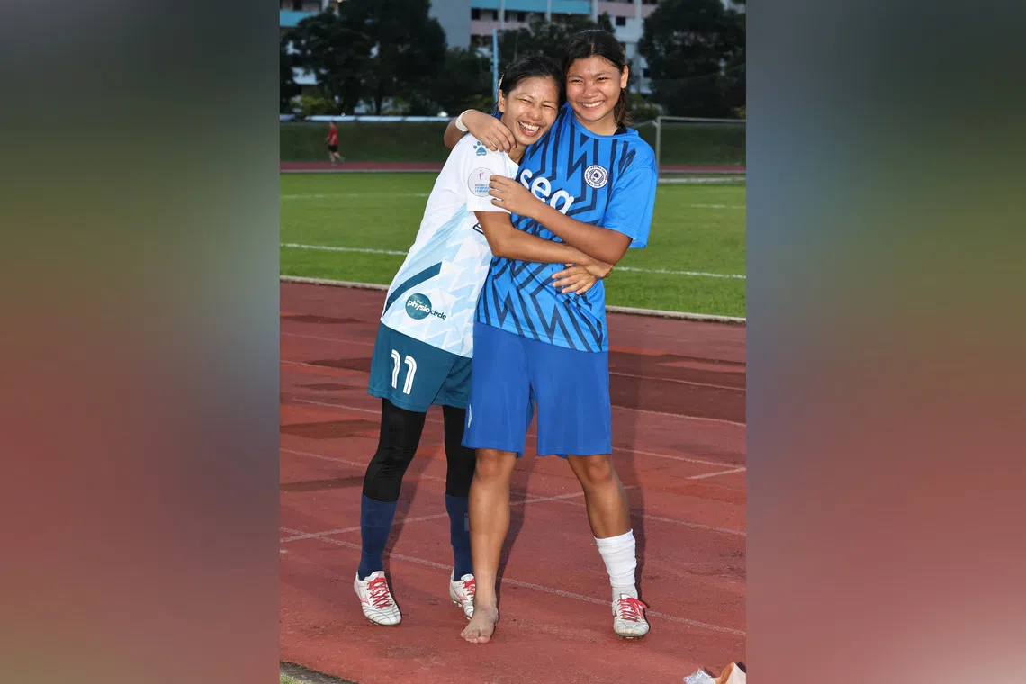 Siti Nurwati Dalduri and her daughter Hannah Tasha Abdullahsiraj played in the same match – albeit for opposing sides – in the Women’s National League on Sept 21.