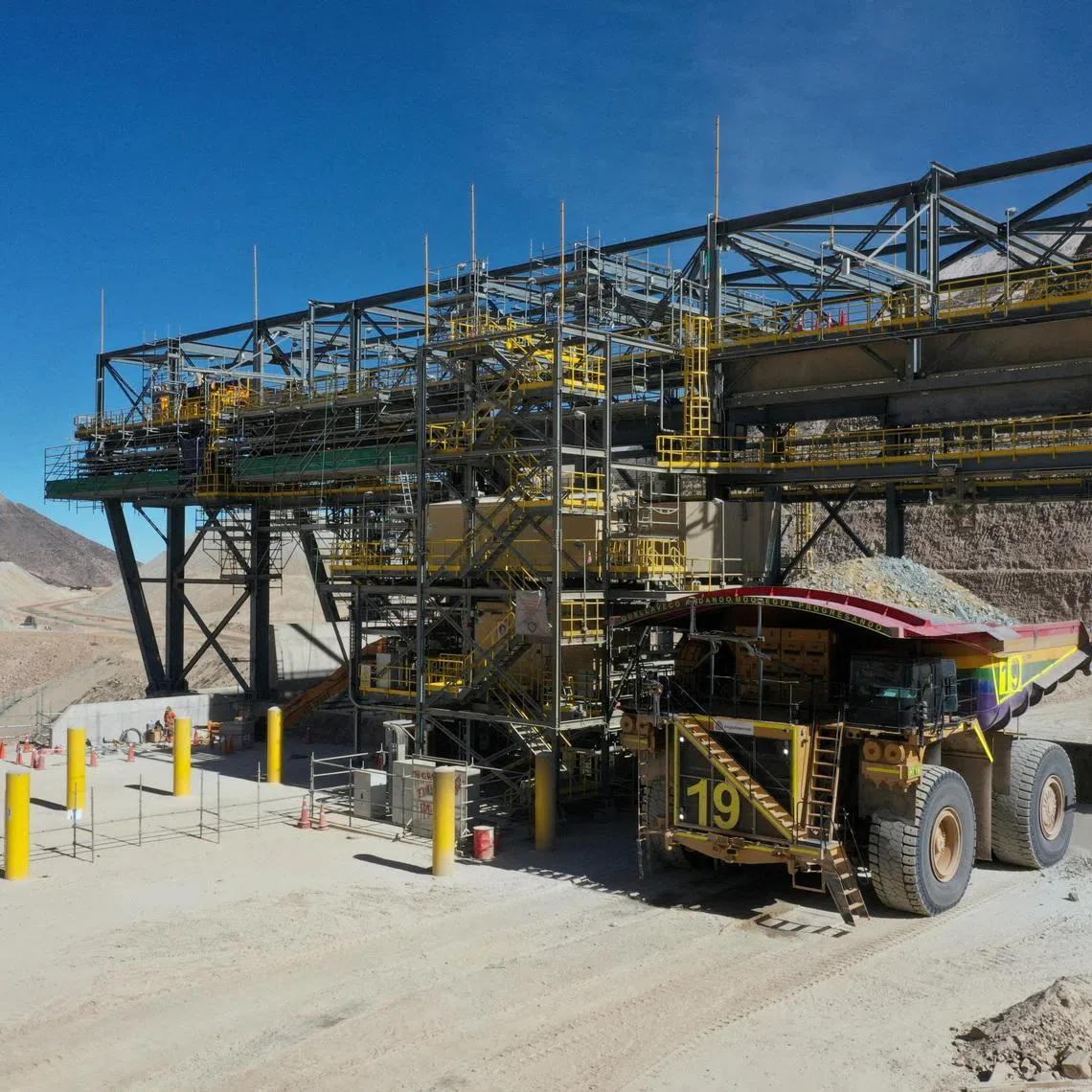 FILE PHOTO: An automated truck is seen at Anglo American's Quellaveco copper mine in Peru, obtained by Reuters on April 26, 2024.  Anglo American/Handout via REUTERS/File Photo