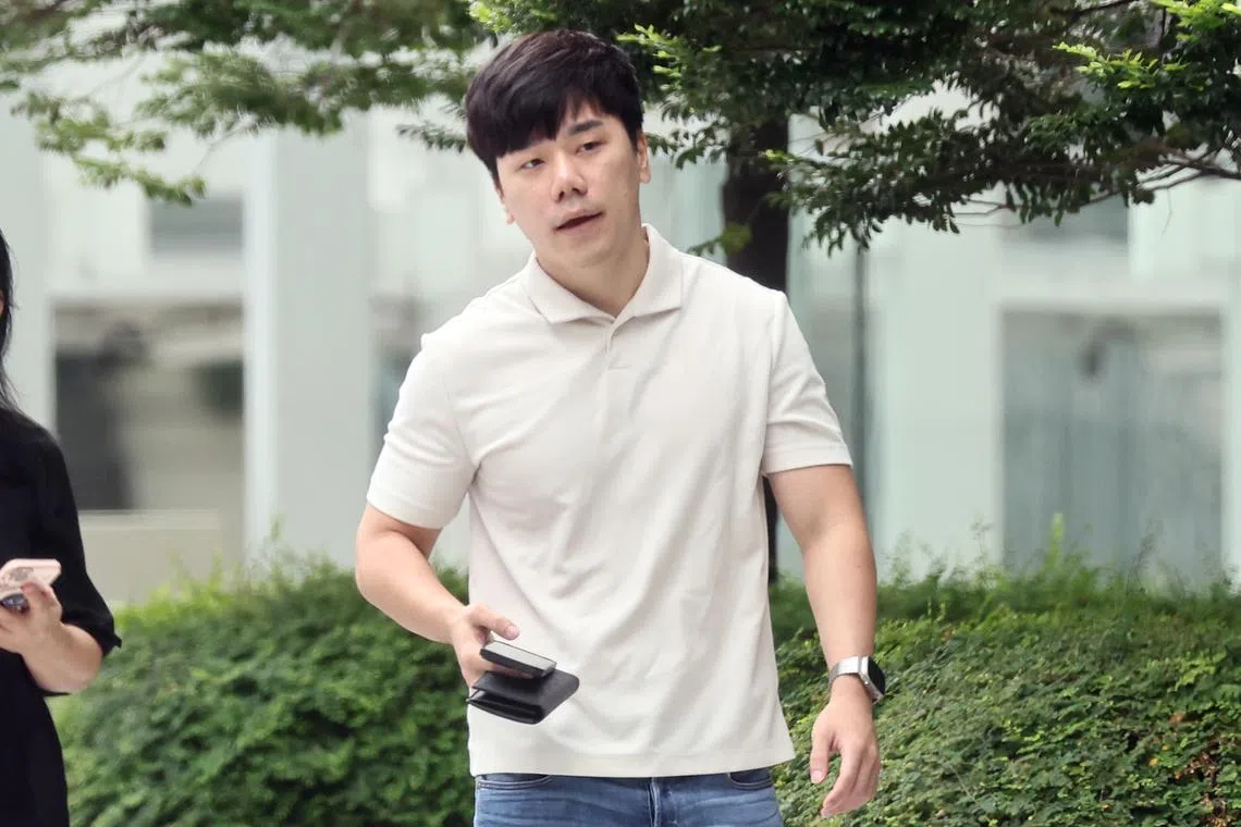 Lek Tai Yong at the State Courts in October 2023. He was jailed on Feb 14 after pleading guilty to one count of criminal breach of trust.