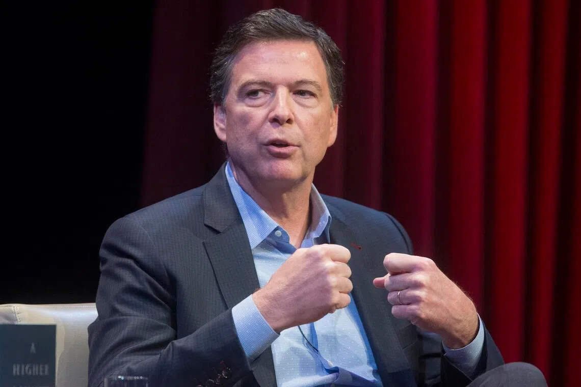 Ex-FBI director Comey appears in court over Trump threat charge