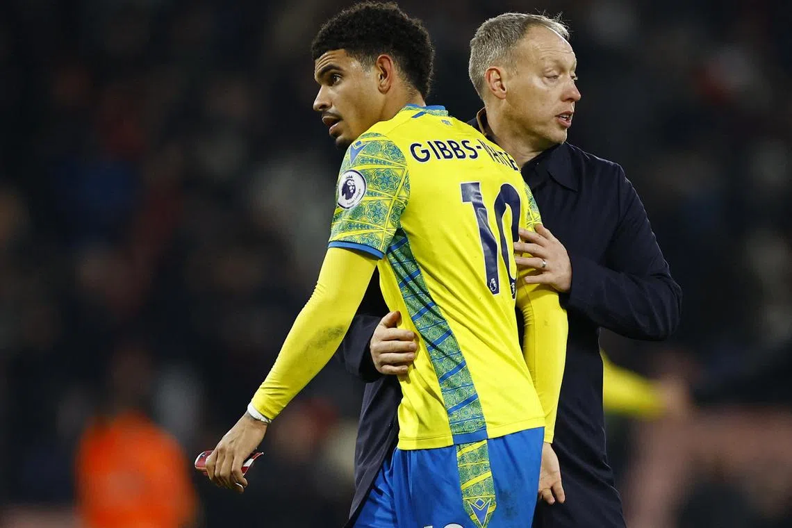 Nottingham Forest manager Steve Cooper wants his players, like attacking midfielder Morgan Gibbs-White, to attack the in-form Red Devils.