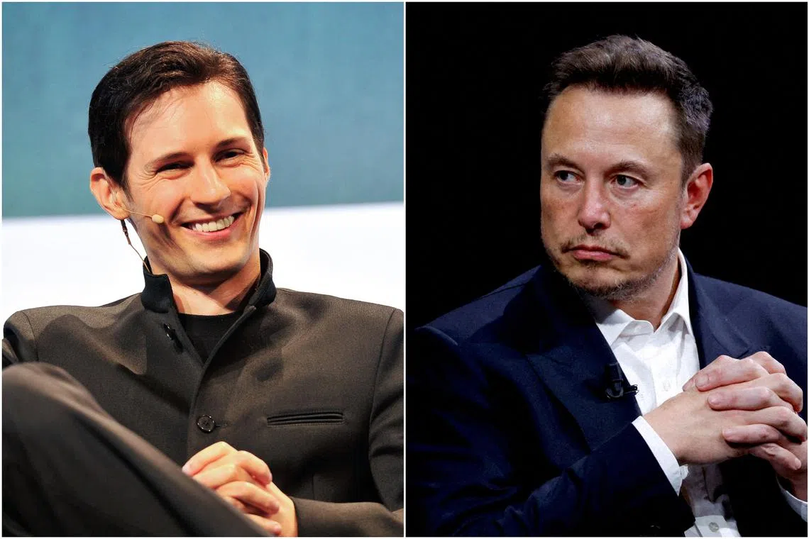 Telegram founder Pavel Durov (left) and Tesla chief executive Elon Musk are tech billionaires who have fathered multiple children.
