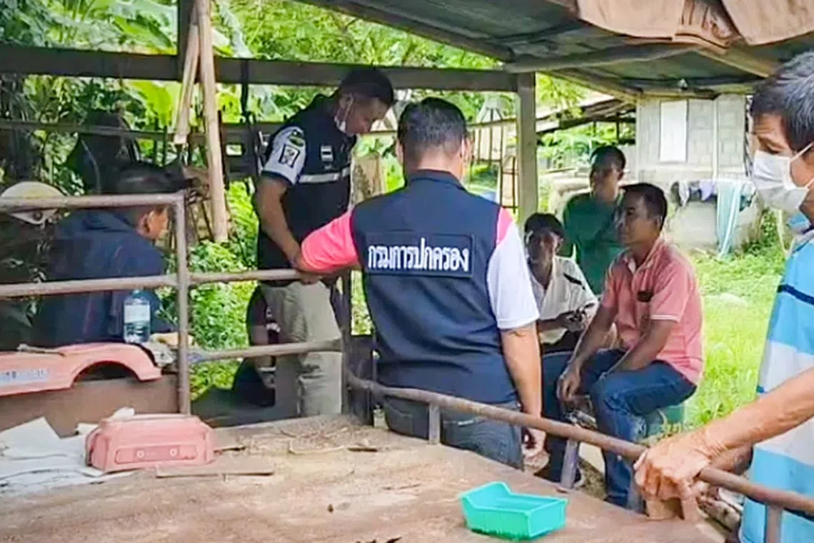 The police found the girl's body wrapped in a trash bag and buried under the kitchen floor. 