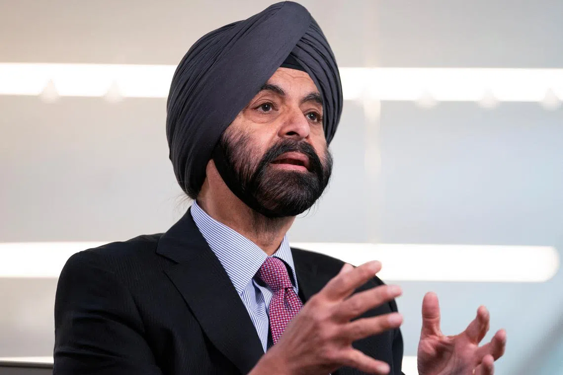 World Bank President Ajay Banga speaks during an interview with Reuters in Washington, U.S., October 15, 2024. REUTERS/Nathan Howard
