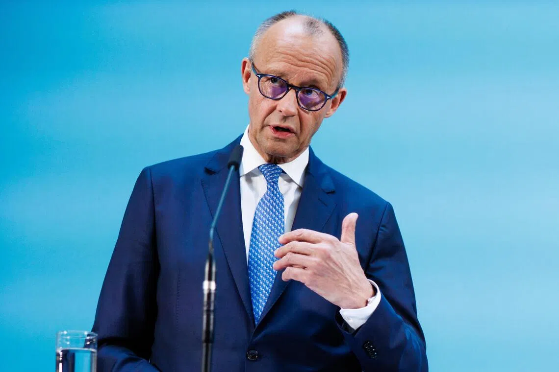 The video - using the branding of German public broadcaster Deutsche Welle and business daily Handelsblatt - falsely claimed German Chancellor Friedrich Merz was set to resign.