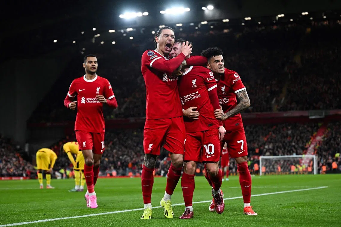 Liverpool have 70 points from 30 games, two ahead of Arsenal and three more than champions Manchester City.