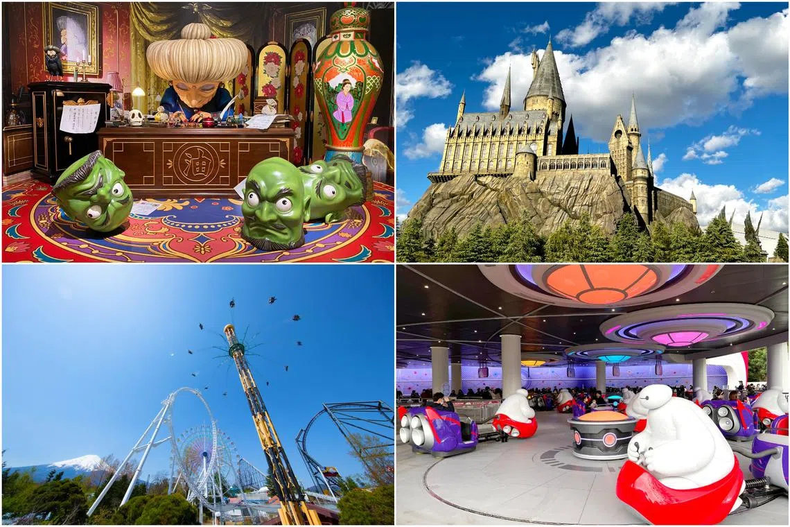 Several dozen theme parks are sprawled across the country, including old-school amusement parks and technology-centric ones.