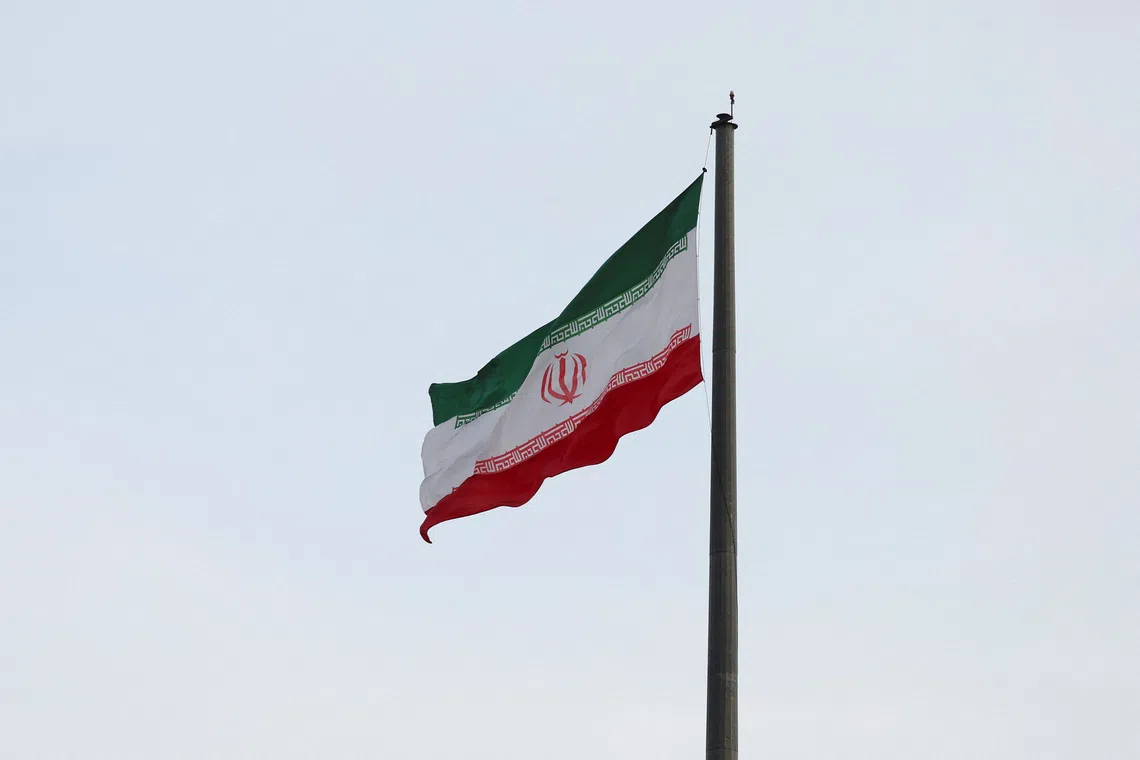 An Iranian flag flutters in a park in Tehran, Iran, October 6, 2026. Majid Asgaripour/WANA (West Asia News Agency) via REUTERS