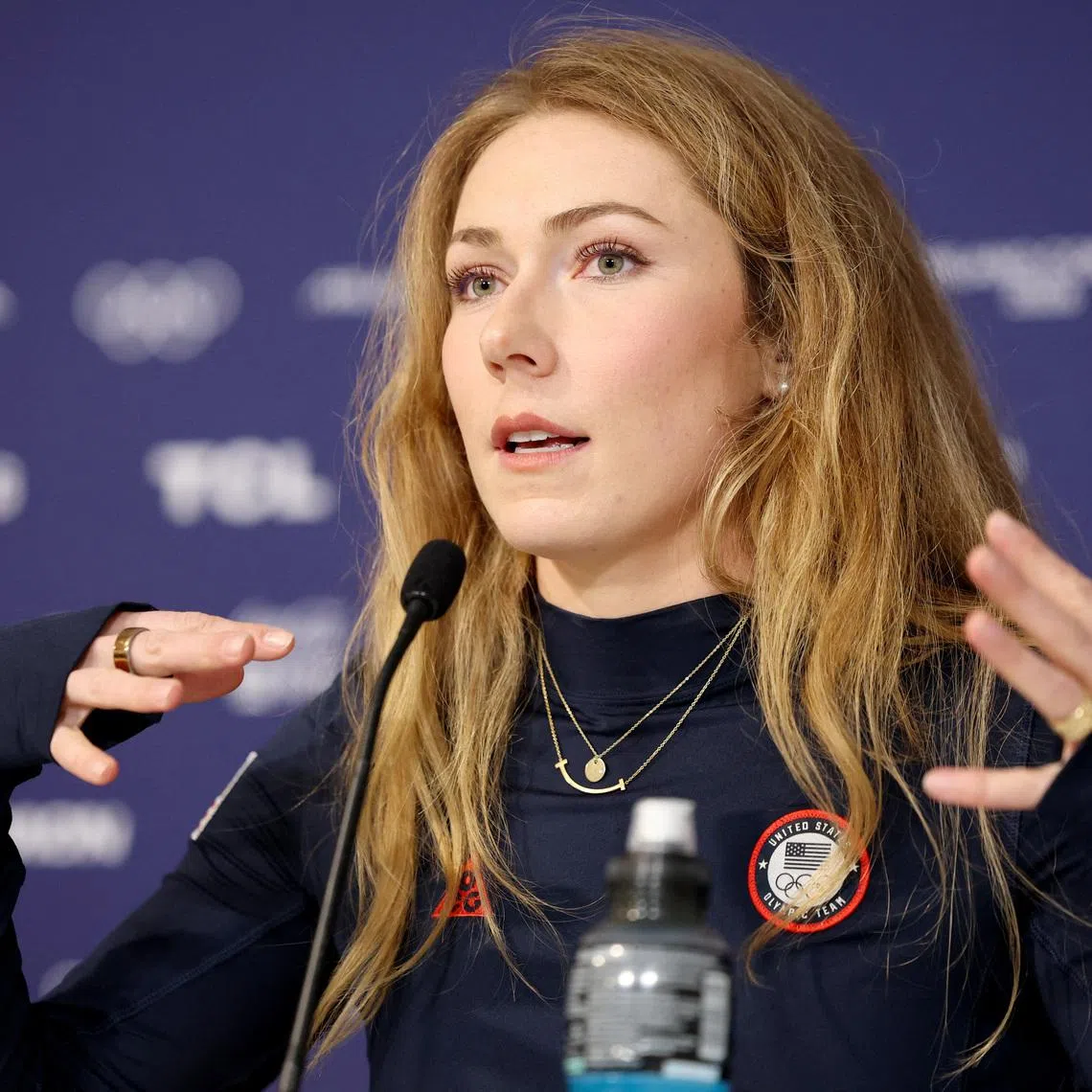 Milano Cortina 2026 Olympics - Alpine Skiing - Mikaela Shiffrin Press Conference - Stelvio Ski Centre, Bormio, Italy - February 07, 2026. Mikaela Shiffrin of United States during the Press Conference REUTERS/Issei Kato