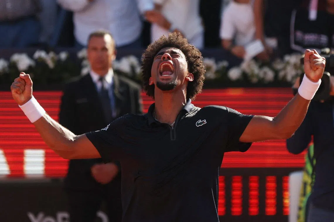 Arthur Fils powers past Andrey Rublev to win Barcelona Open