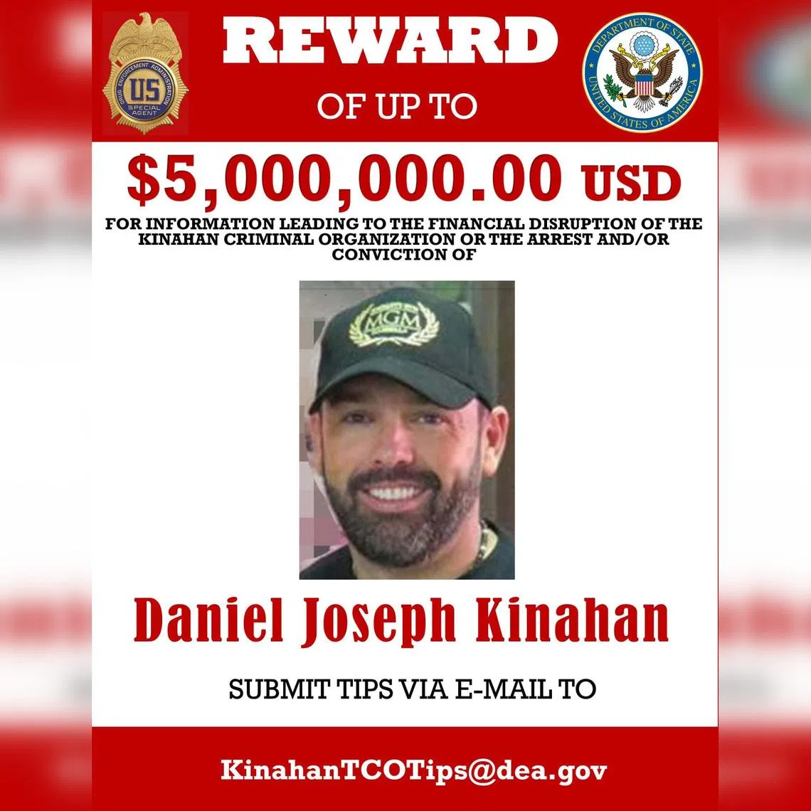Daniel Kinahan was named as one of three leaders of the Kinahan Organised Crime Group by the United States in 2022.