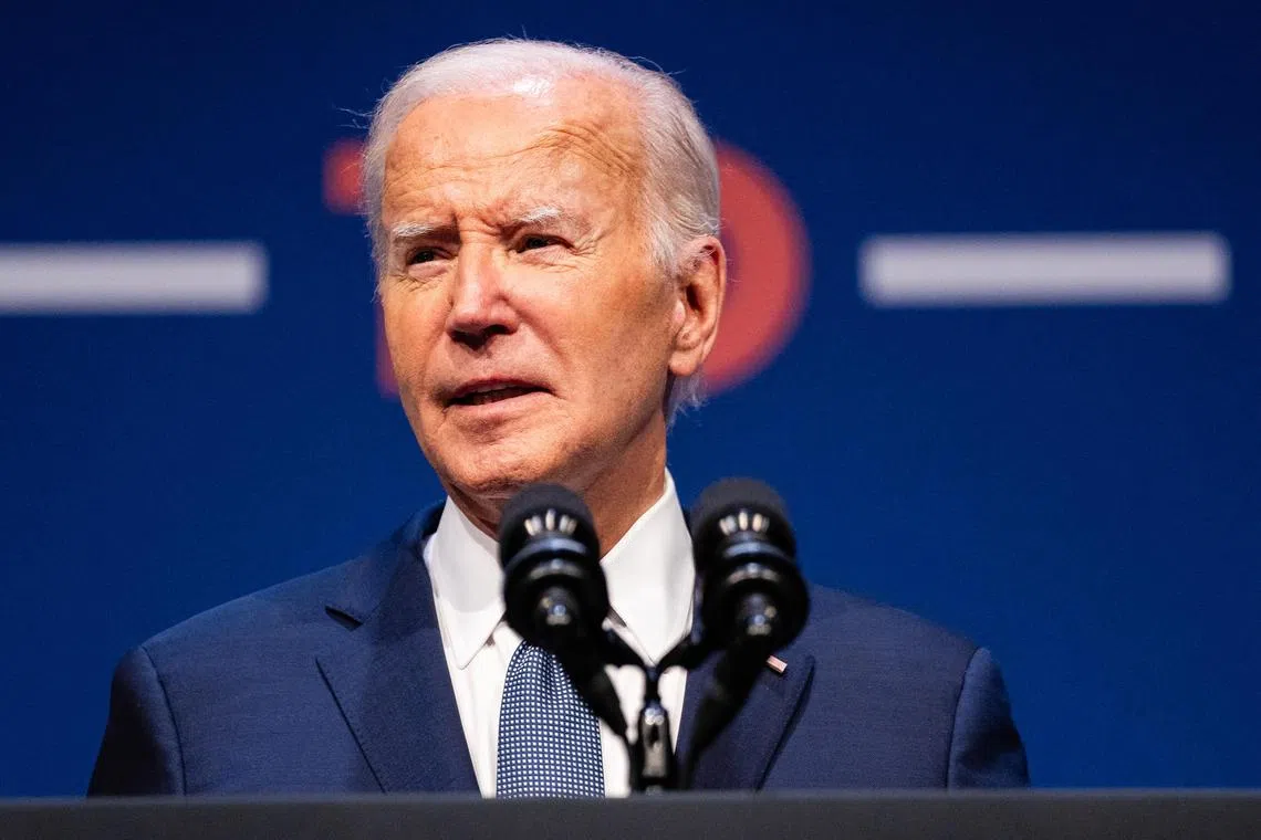 President Joe Biden speaks at the Vote to Live Action Fund's 2024 Prosperity Summit in Las Vegas, Nev., Tuesday, July 16, 2024. (Eric Lee/The New York Times)