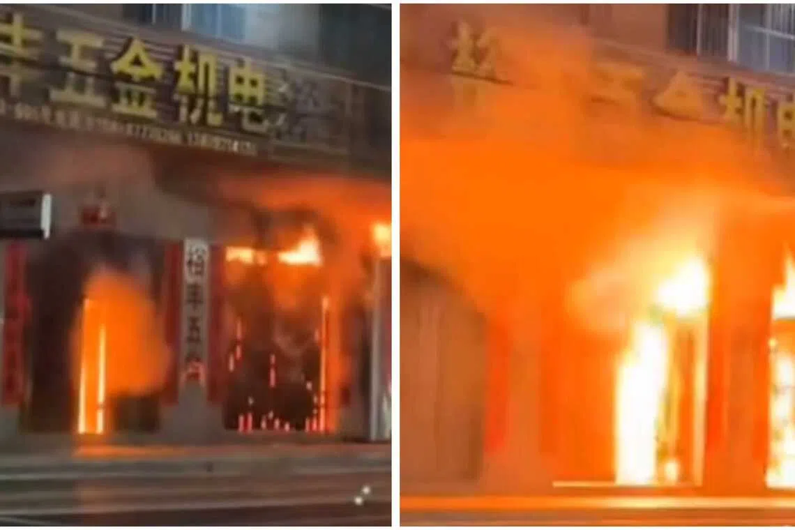 The ‍blaze broke out in a ​four-storey ​building and was extinguished about 40 minutes later, Xinhua reported.