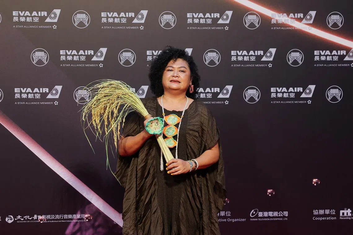 Panai poses for pictures at the 35th Golden Melody Awards ceremony in Taipei, Taiwan June 29, 2024. REUTERS/Ann Wang