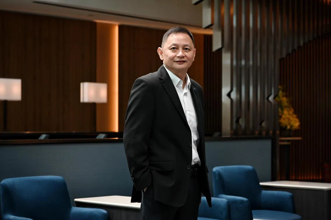 SIA CEO Goh Choon Phong at the Krisflyer Gold Lounge on 24 May 2022.